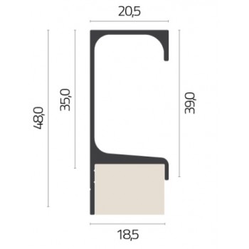 PERFIL PUXADOR ROMETAL RM-86